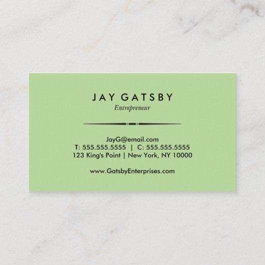 Carte De Visite Art déco classique/art Nouveau (Dos)