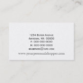 Carte de visite Art Déco Damask, Noir (Dos)