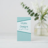 Carte de visite Art Déco Fab, Turquoise (Debout devant)