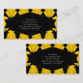 Carte De Visite Art déco jaune (Devant / Derrière)