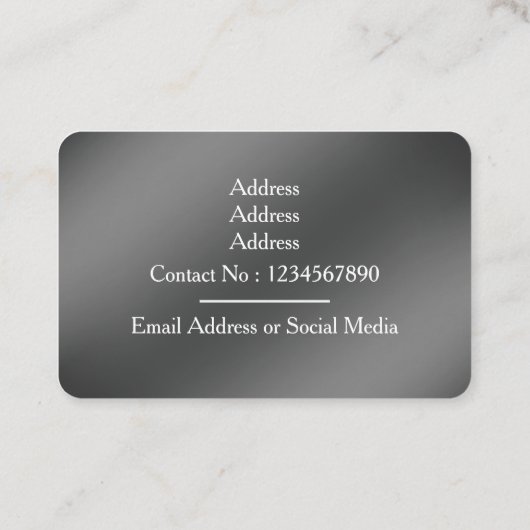 Carte De Visite Art Déco Monogram Gold Personal (Dos)