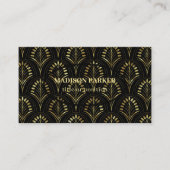 Carte De Visite Art déco noir & gol (Devant)