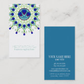 Carte De Visite Art Déco Nouveau Peacock Feather Moderne (Devant / Derrière)