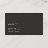 Carte De Visite Art Déco Or Chevron noir et blanc (Dos)