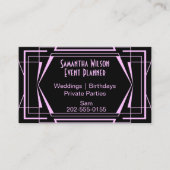 Carte De Visite Art déco rose (Devant)