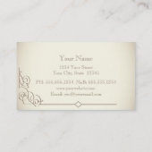 Carte de visite Art déco vintage (Dos)