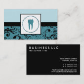 Carte De Visite art dentaire professionnel : dent de damassé (Devant / Derrière)
