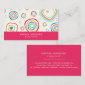 Carte De Visite Art des cercles amusants (Devant / Derrière)