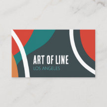 Art des lignes bleu foncé design turquoise et roug