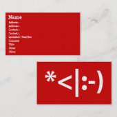 Carte De Visite Art des textes de Noël ASCII d'émoticône d'Elf de (Devant / Derrière)