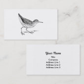 Carte De Visite Art d'oiseau de bécasseau (Devant / Derrière)