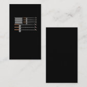 Carte De Visite Art du drapeau américain de la pêche au gros (Devant / Derrière)