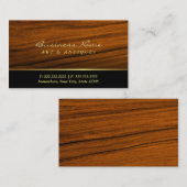 Carte De Visite Art en bois moderne de grain et brocanteur (Devant / Derrière)