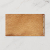 Carte De Visite Art en cuir de tatouage piqué par cru (Dos)