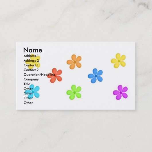 Carte De Visite Art floral (Devant)