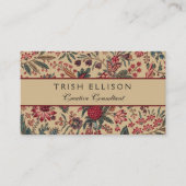 Carte De Visite Art floral de la tapisserie (Devant)