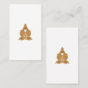 Carte De Visite Art Floral Paisley ・ Décor Boho Orange