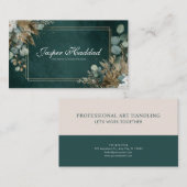 Carte De Visite Art folklorique Fleur sauvage artistique de Bohême (Devant / Derrière)