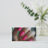 Carte De Visite Art Fondant Des Clous Rose (Debout devant)