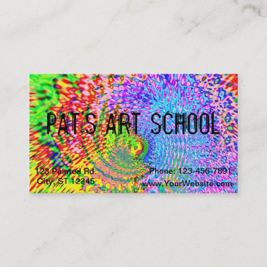 Carte De Visite Art Fractal coloré (Devant)