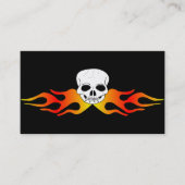 Carte De Visite Art Imaginaire Crâne Et Flammes (Devant)