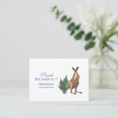 Carte De Visite Art Kangourou, Puissant, Matte Standard (Debout devant)