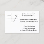 Carte De Visite art lettre (Dos)