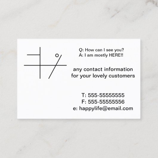 Carte De Visite art lettre (Dos)