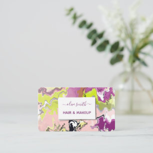 Carte De Visite Art liquide moderne acrylique