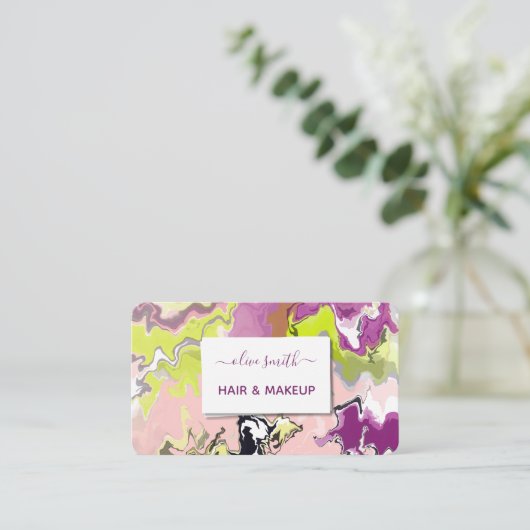 Carte De Visite Art liquide moderne acrylique (Debout devant)