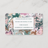 Carte De Visite Art liquide moderne acrylique (Dos)