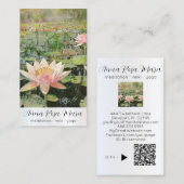 Carte De Visite *~* Art Lotus Water Lily Flower AP67 QR (Devant / Derrière)