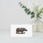 Carte De Visite Art majestueux du rhinocéros de Java - Faune rare  (Debout devant)
