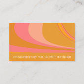 Carte De Visite Art marbré Abstrait unique rose jaune minimal (Dos)