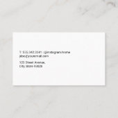 Carte De Visite Art métal or brossé (Dos)