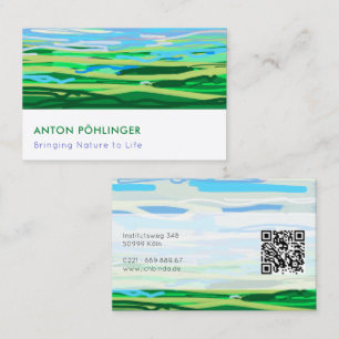 Carte De Visite Art minimal couleurs maximales abstraites Paysage