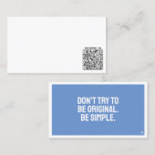 Carte de visite ART Minimaliste MINI (Devant / Derrière)
