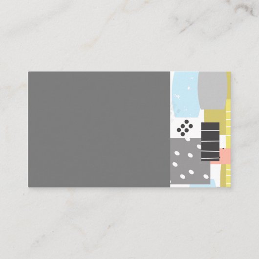 Carte De Visite art moderne chic géométrique tendance abstrait (Dos)