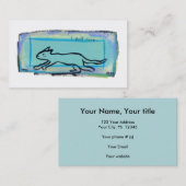 Carte De Visite Art moderne d'amusement de hippie de cool (Devant / Derrière)