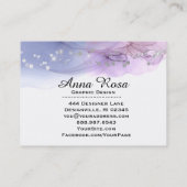 Carte De Visite Art moderne d'aquarelle de *~* de parties (Dos)