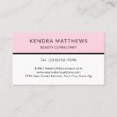 Carte De Visite Art moderne de la pop géométrique rétro avec Monog (Dos)