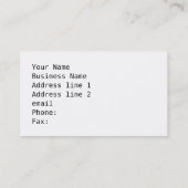 Carte De Visite Art moderne de Mondrian (Dos)