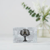 Carte De Visite Art moderne élégant de logo d'arbre de pose de (Debout devant)