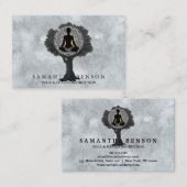 Carte De Visite Art moderne élégant de logo d'arbre de pose de (Devant / Derrière)