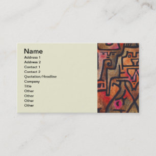 Carte De Visite Art Moderne Expressionniste Abstrait de Forêt de K