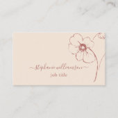 Carte De Visite Art Moderne Floral Botanique (Devant)