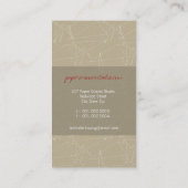 Carte De Visite Art moderne japonais de zen de papier rouge de (Dos)