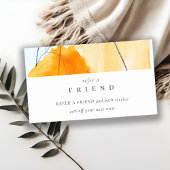 Carte De Visite Art Moderne Jaune Bleu Abstrait Référer À L'Ami