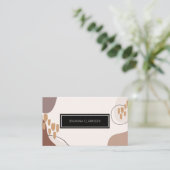 Carte De Visite Art Moderne Professionnel Couleur Terre (Debout devant)