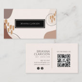 Carte De Visite Art Moderne Professionnel Couleur Terre (Devant / Derrière)